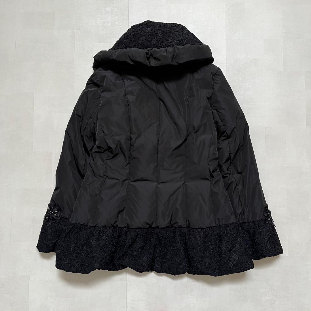 スーパービューティー✨ダウンコート ビジュー レース サイズ42