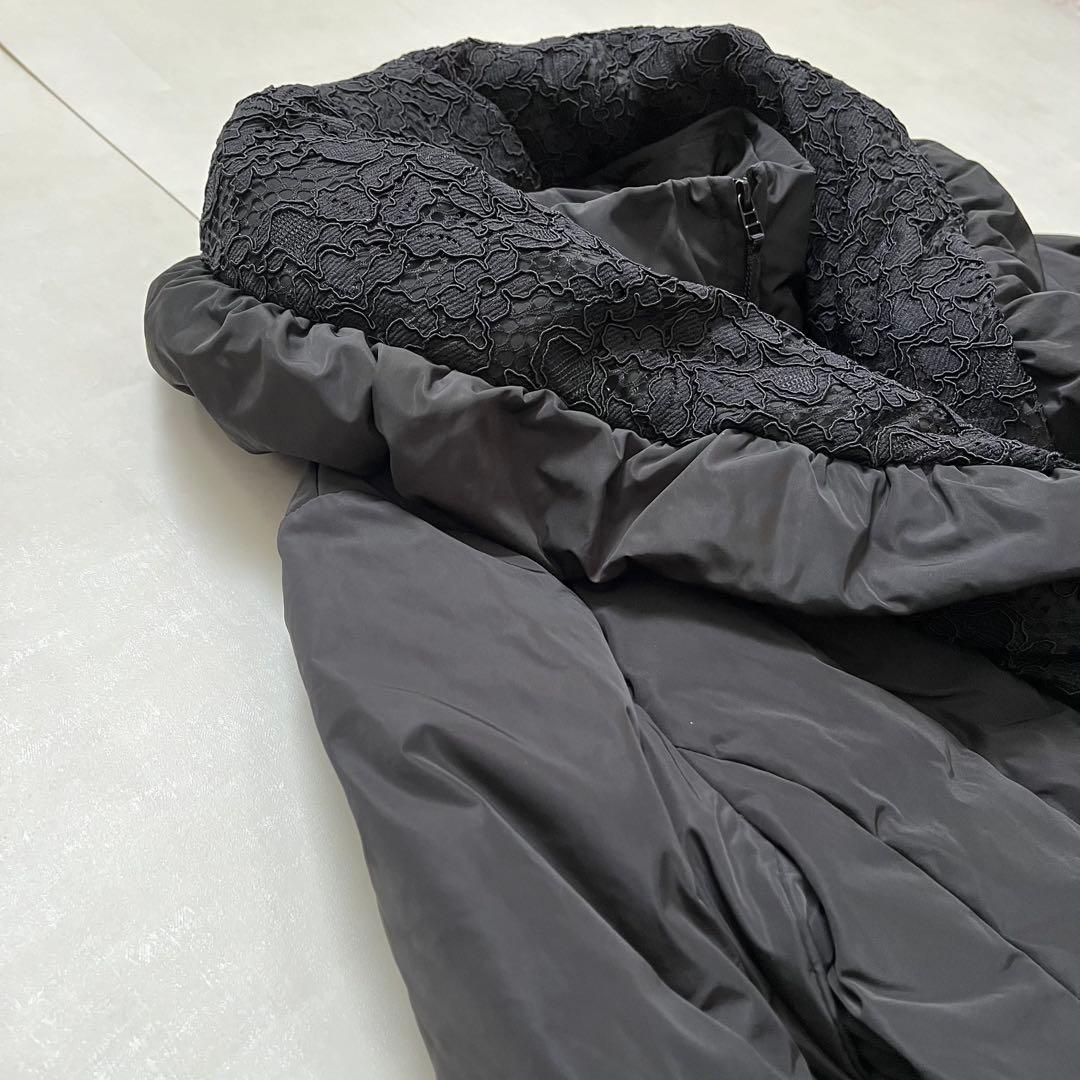 スーパービューティー✨ダウンコート ビジュー レース サイズ42