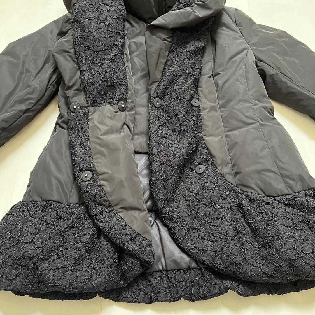 スーパービューティー✨ダウンコート ビジュー レース サイズ42
