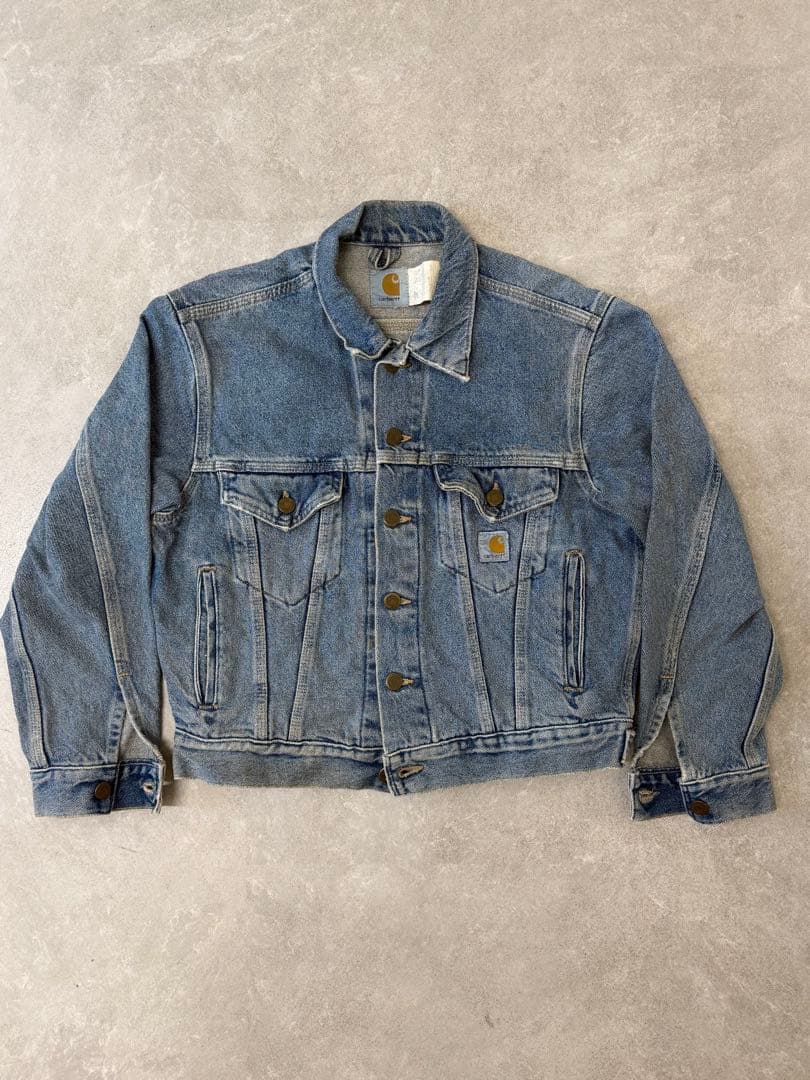 レアCarhartt トラッカージャケット デトロイトジャケットデニムUSA製