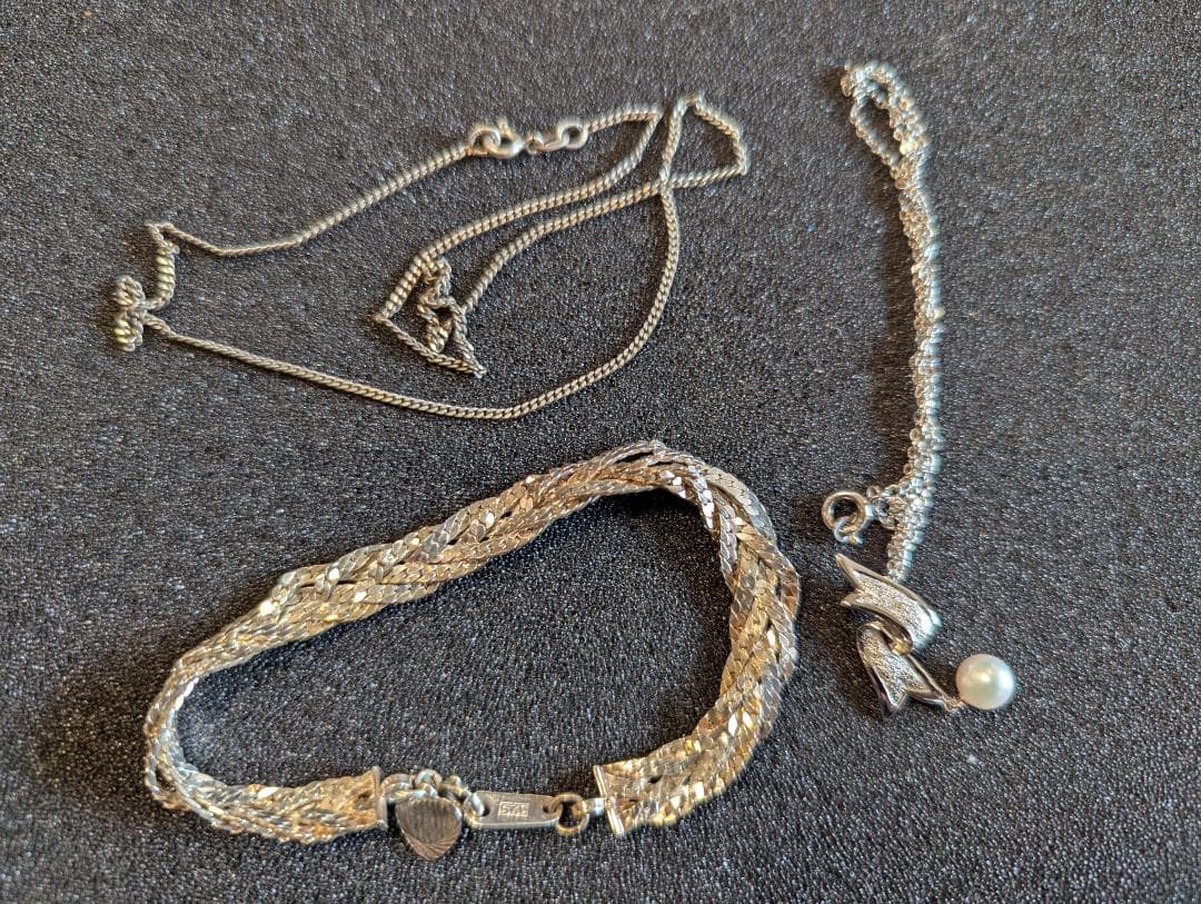 シルバー925 合計128g】ネックレス＆ブレスレットまとめ売り｜ヴィンテージ