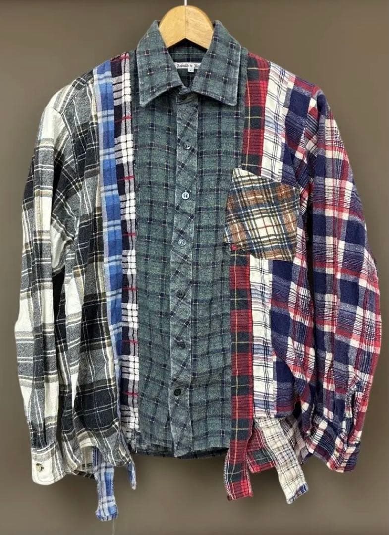 Rebuild by Needles マルチカラー チェック ネルシャツ 再構築