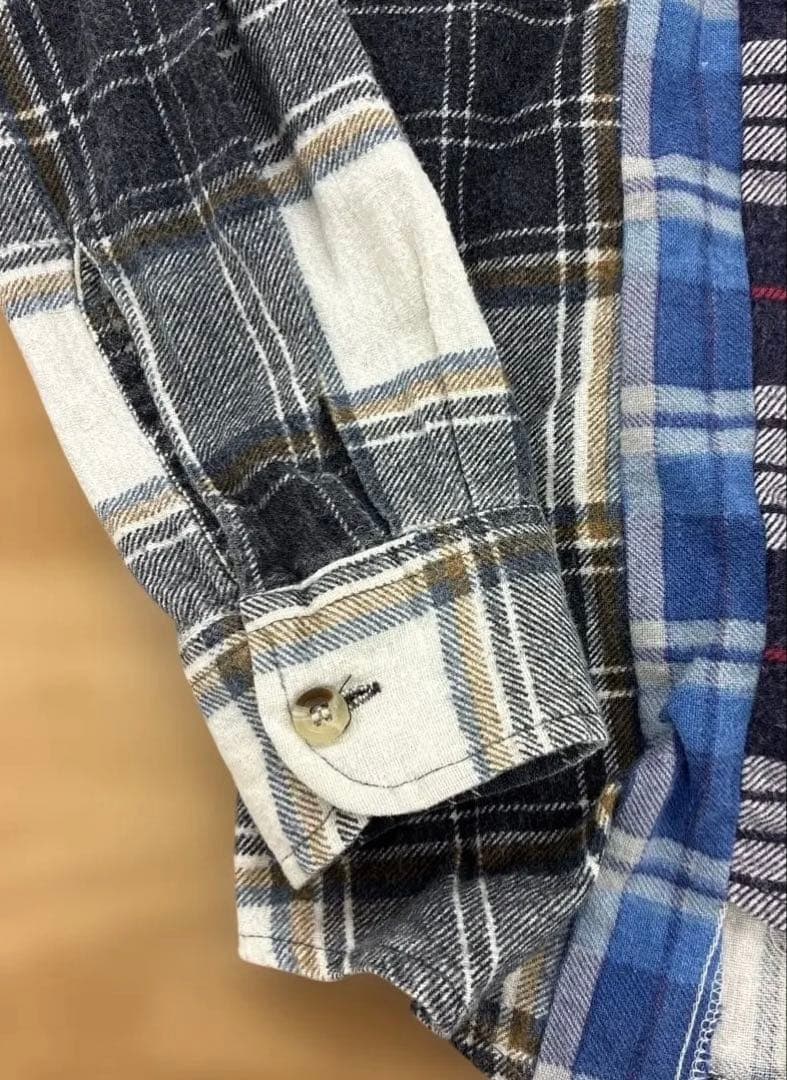 Rebuild by Needles マルチカラー チェック ネルシャツ 再構築