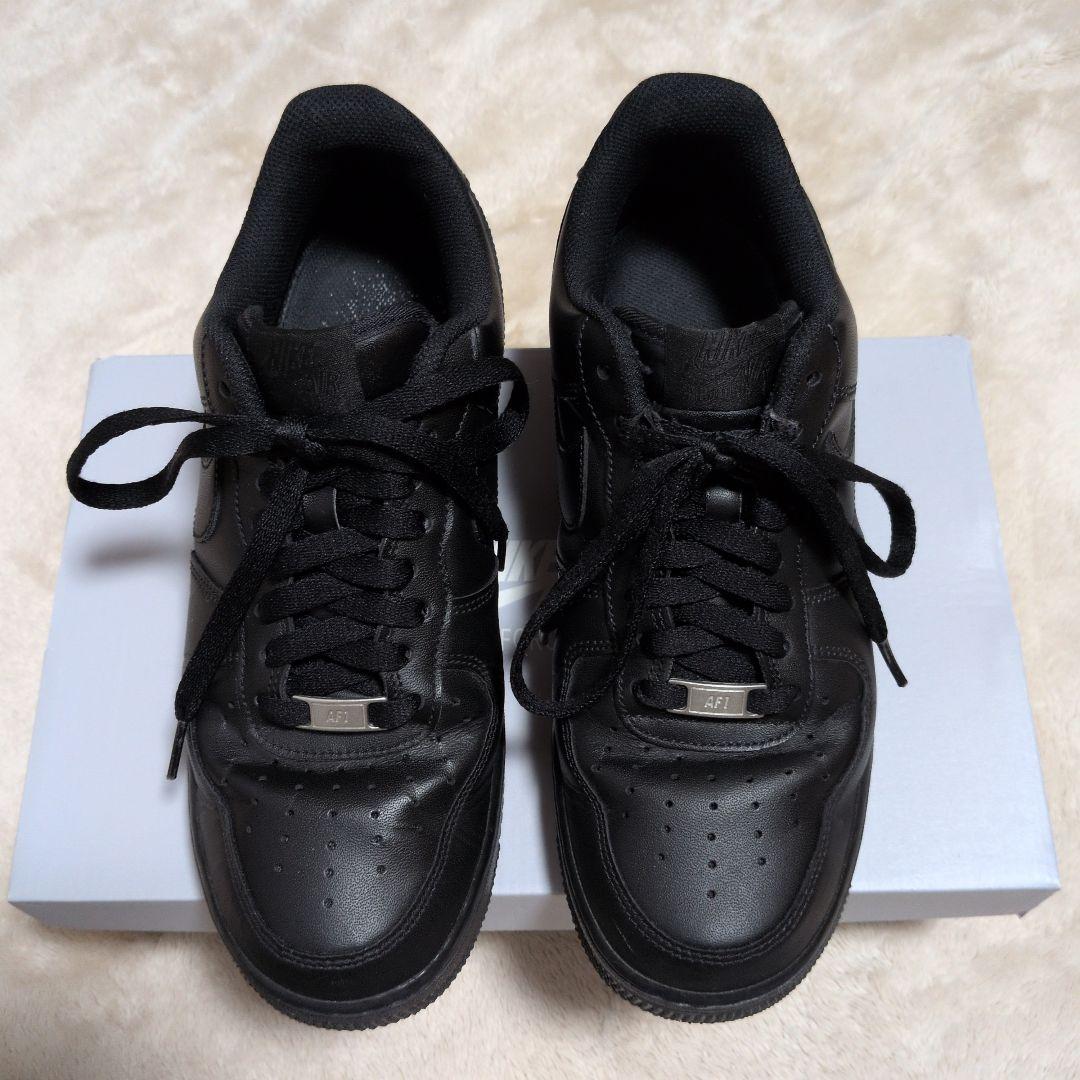 ナイキ　エア フォース1 ′07　ブラック　レザー　27cm NIKE AIR FORCE 1 '07 LX BLACK/BLACK（ナイキ エアフォース 1 '07 LX