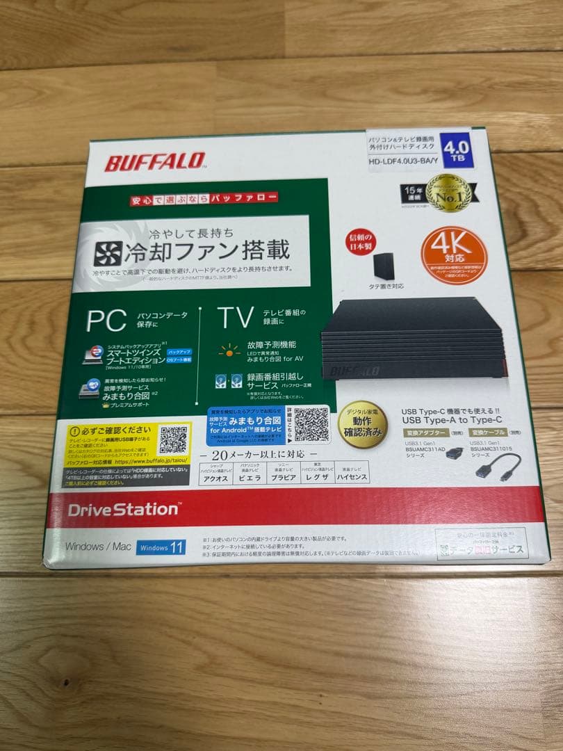 BUFFALO HD-LDF4.0U3-BAY 4TB 外付けハードディスク