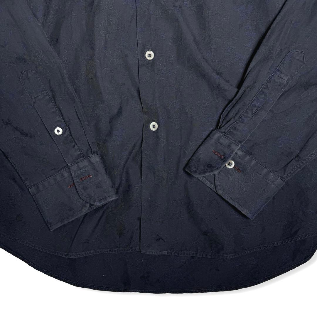 Paul Smith｜ジャガード織りフローラル柄ドレスシャツXL花柄ポール