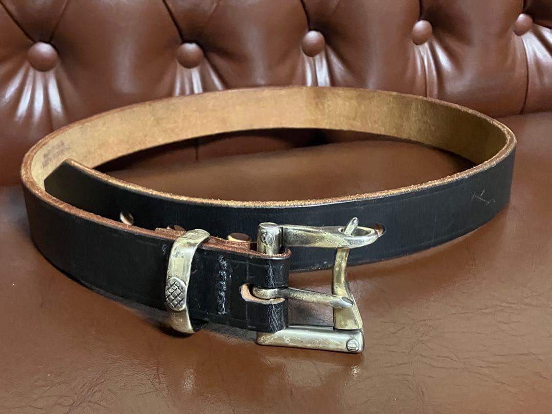 美品 チャップリン BRILLO FIREMAN BELT 34 黒 サドル