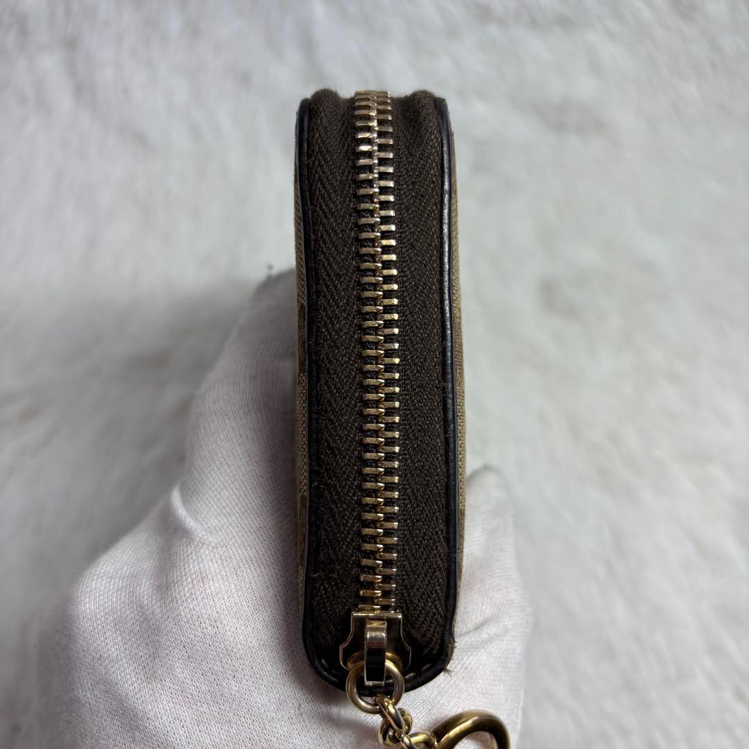 ✨美品✨ グッチ 長財布 ラブリーハート GGキャンバス ラウンドジップ