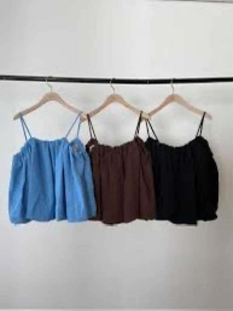 トップス Uhr / Linen Balloon Camisole/ BROWN
