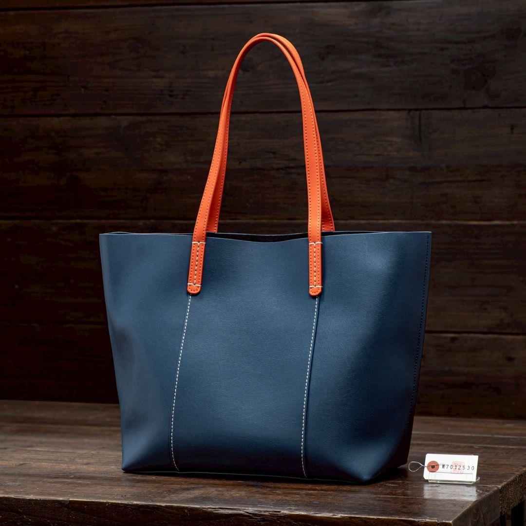 インディゴブルー 本革 イタリアンレザー メンズ 本革 メンズ トートバッグ