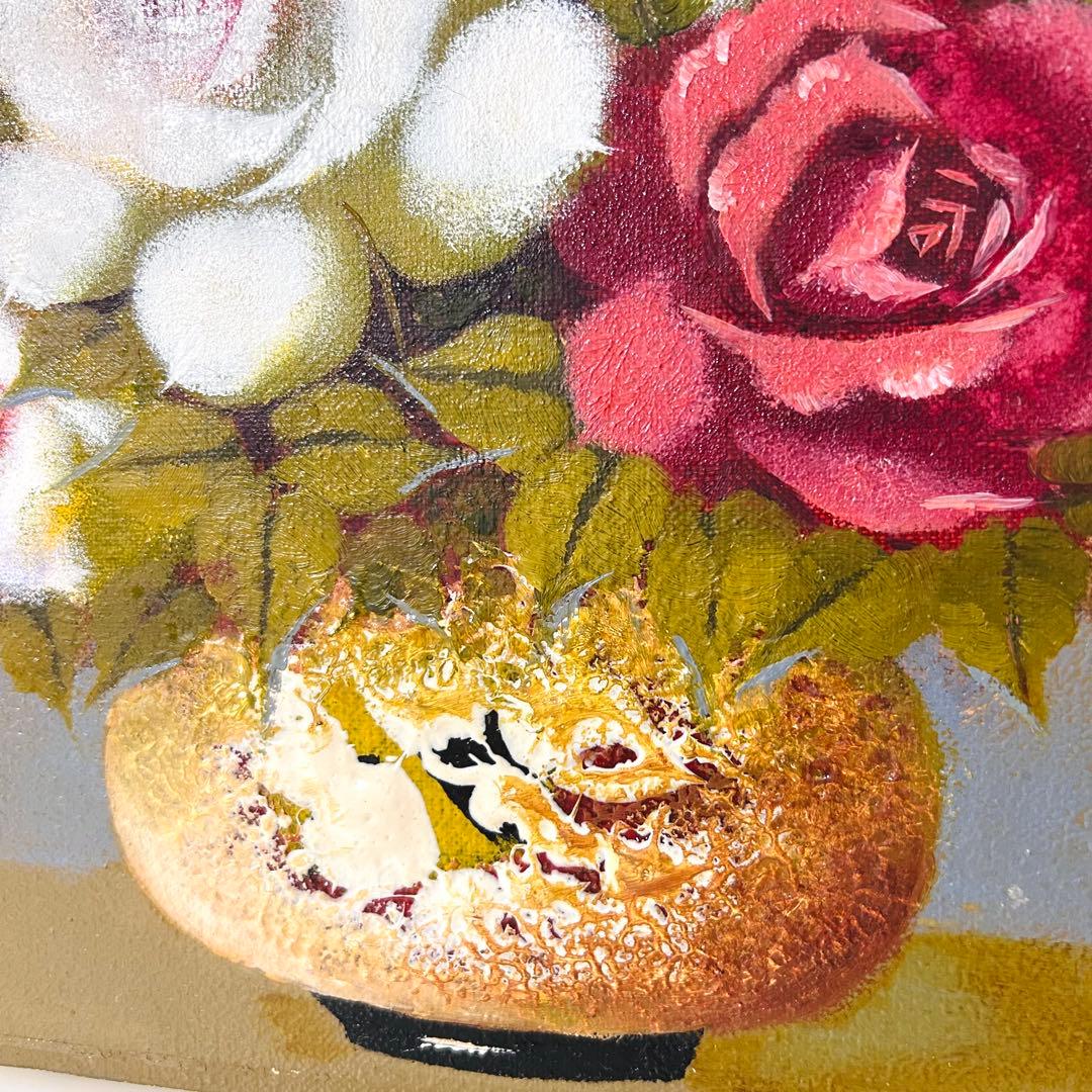 油彩画 油絵 「花」 杉浦ミカ作 絵画 - メルカリ