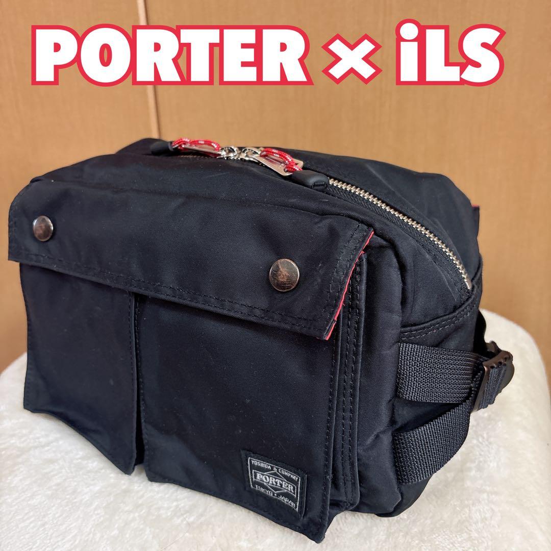 PORTER × iLS ポーター エルファイン ボディバッグ L 黒