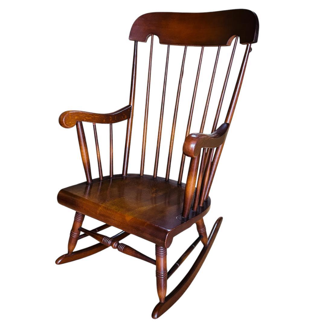 飛騨産業(HIDA) キツツキマーク 穂高 ロッキングチェア オーク材 揺り椅子