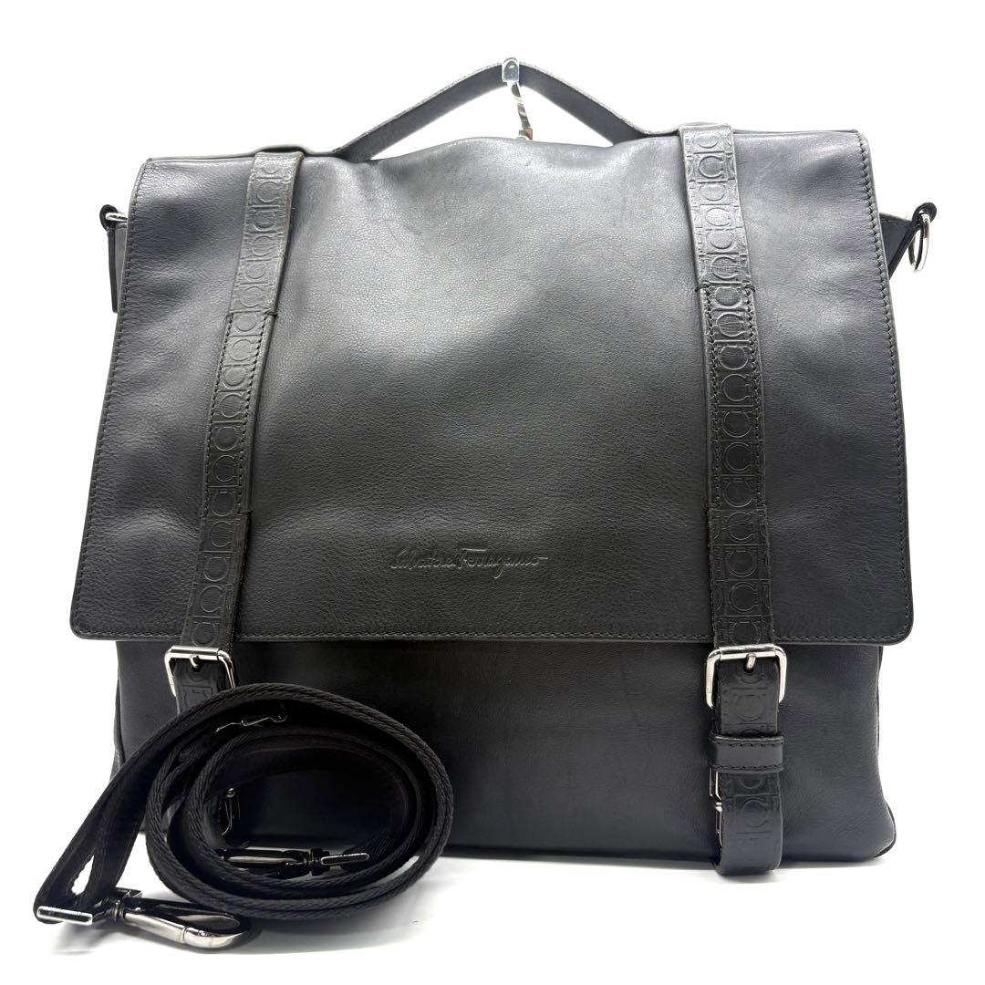 【良品！✨】Salvatore Ferragamo ショルダーバッグ ハンド 黒