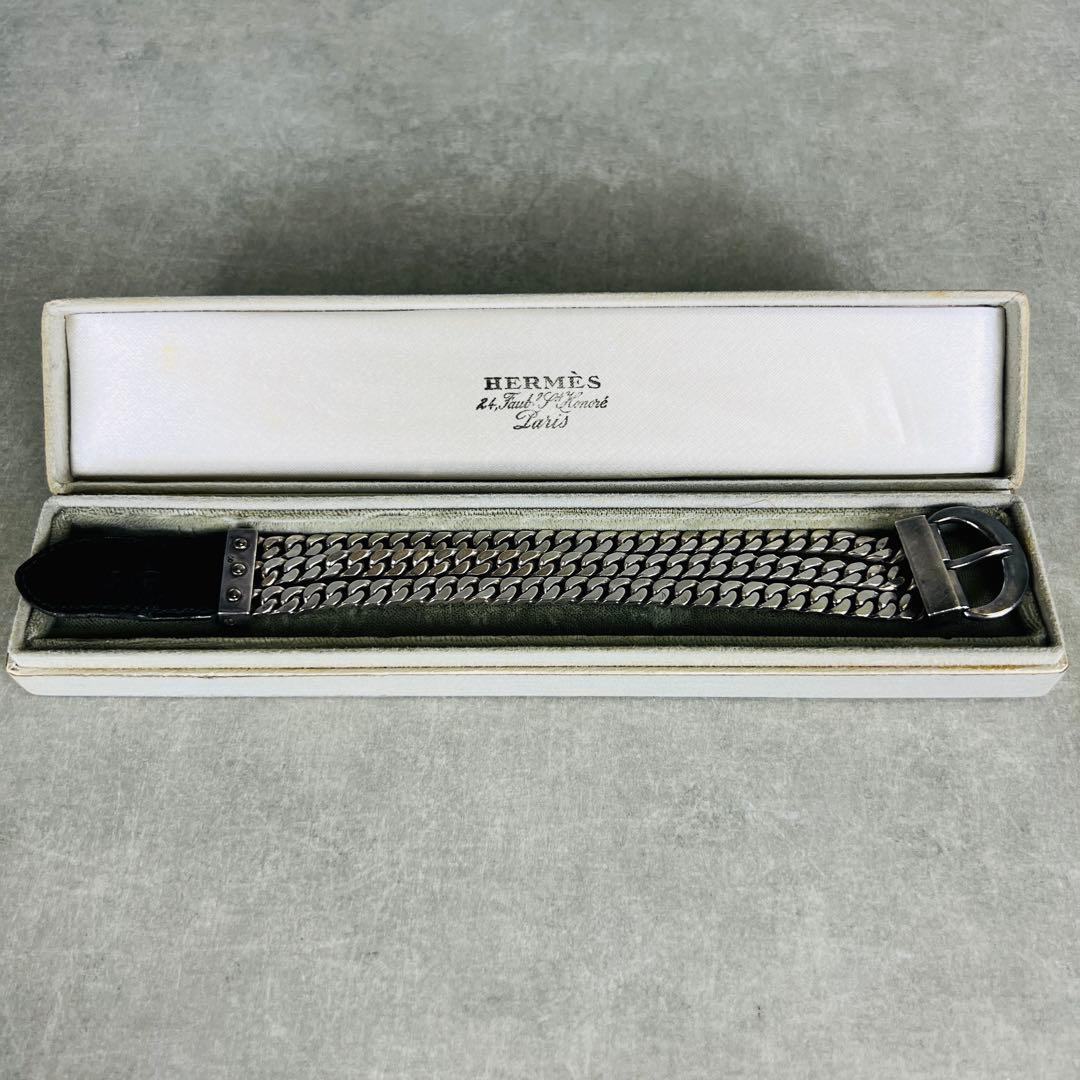 Vintage Hermes エルメス ブックルセリエ ブレスレット シルバー