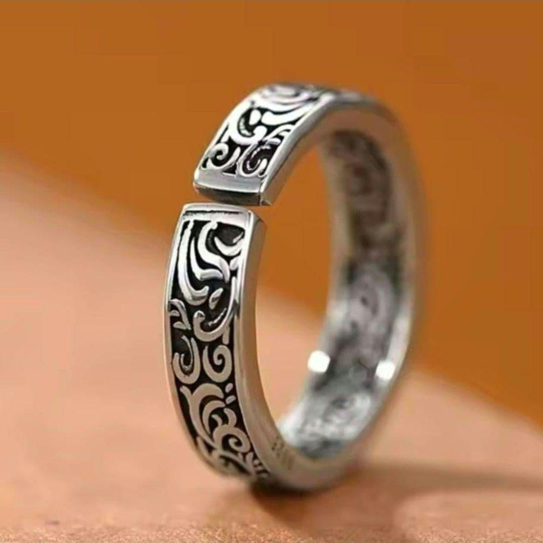 ☆シルバーリング❗ ヴィンテージ彫刻☆フリーサイズ❗メキシカン