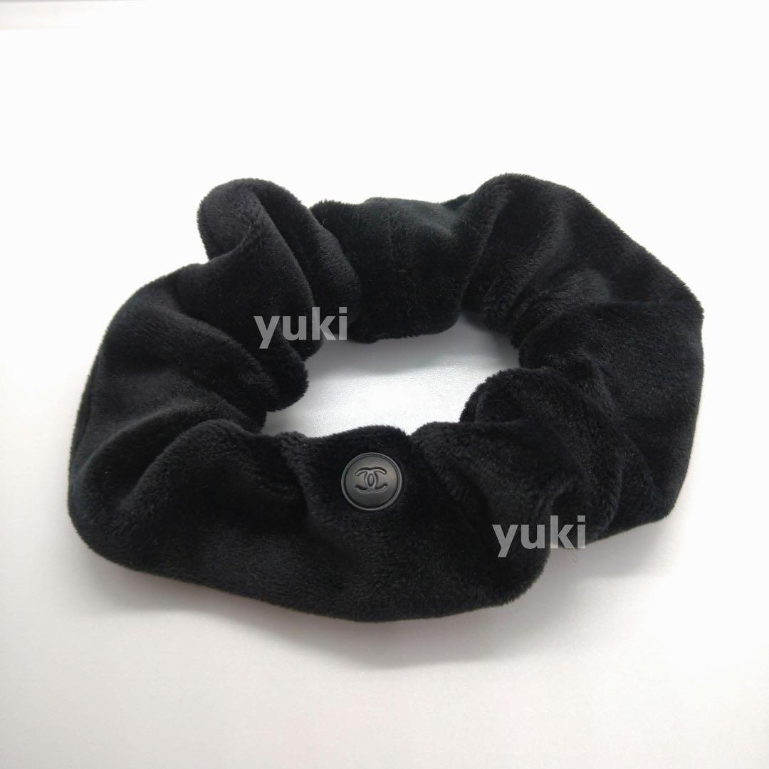 シャネルノベルティ新品シュシュ2個セット 箱付き黒、ピンク 激レア品