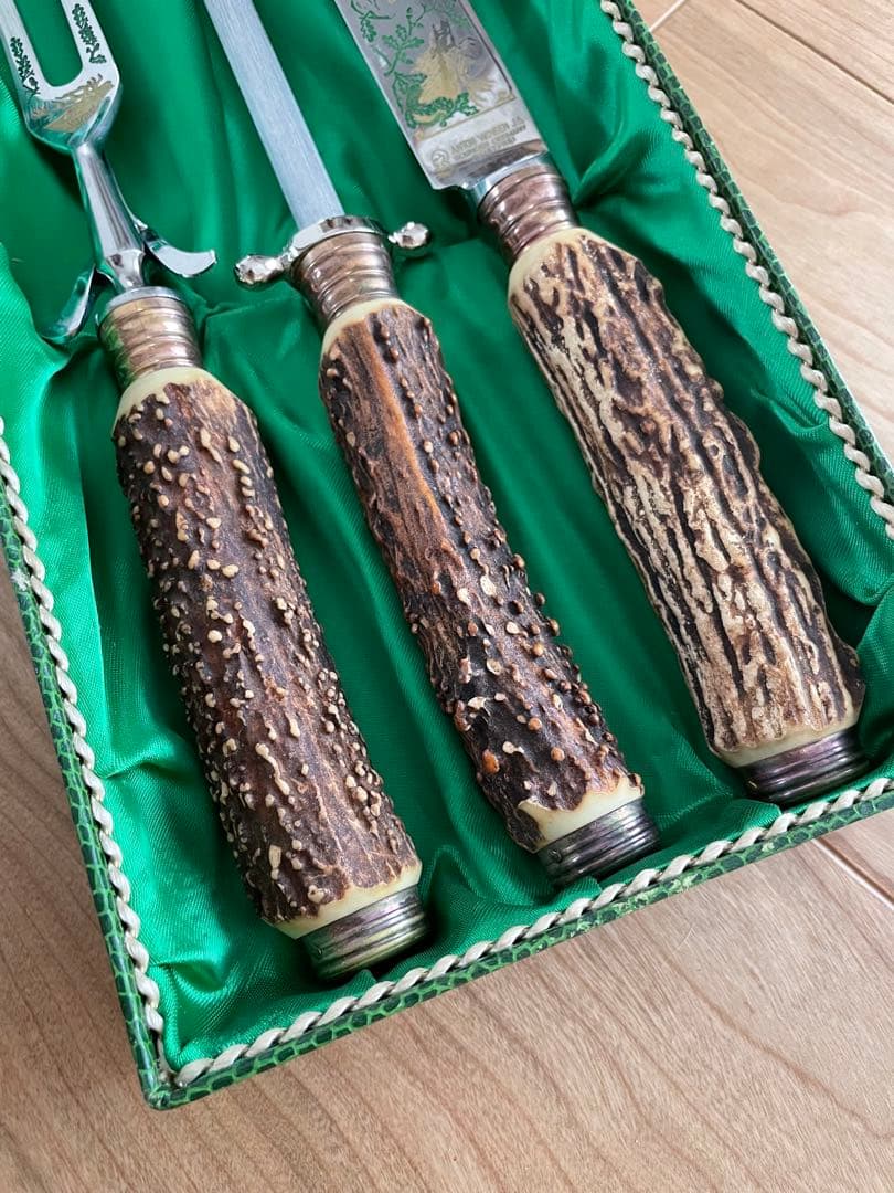 ゾーリンゲン カービングナイフセット 鹿の角のナイフ - メルカリ