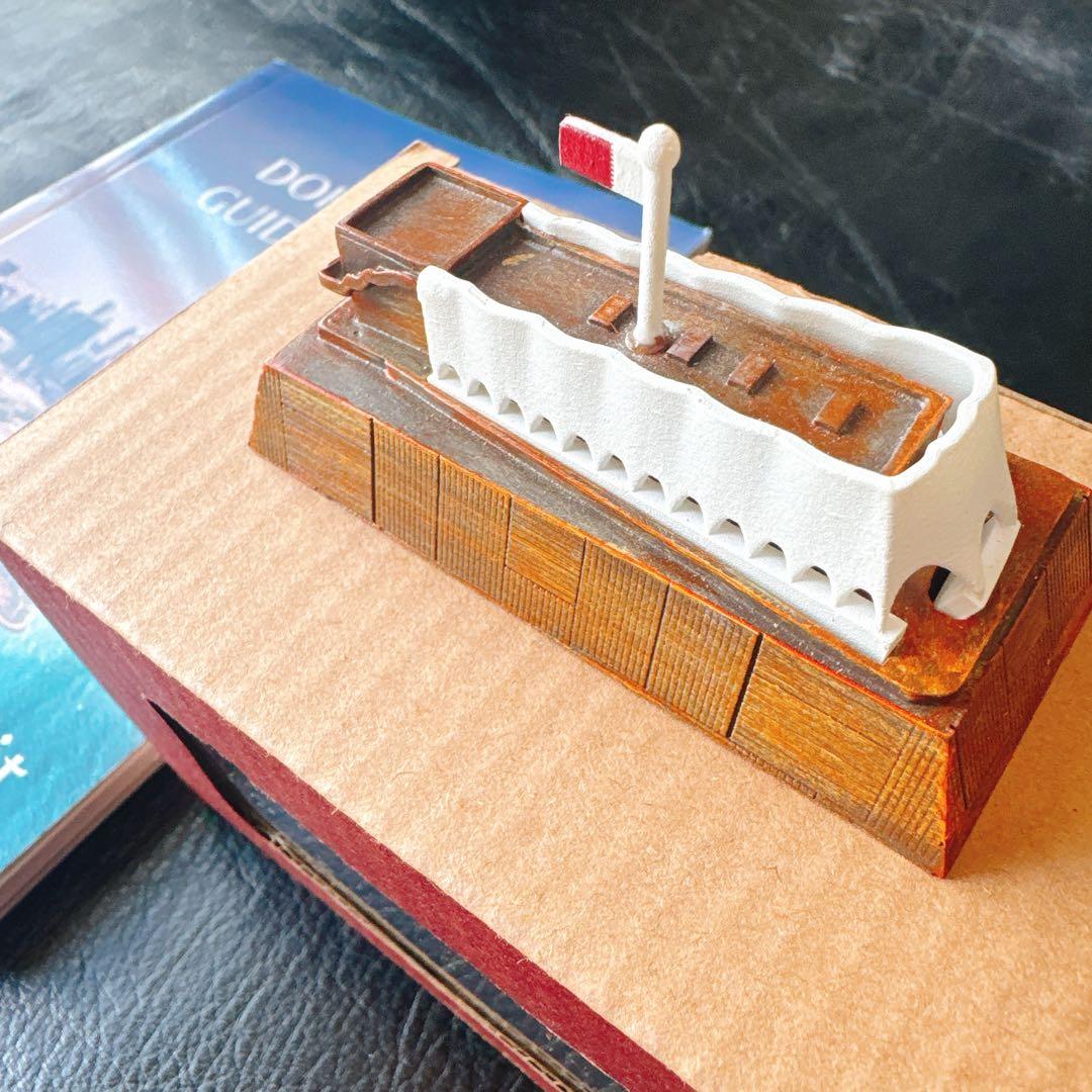 豪華ガイドマップ付き】カタール館 木製のパビリオン模型 新品未使用