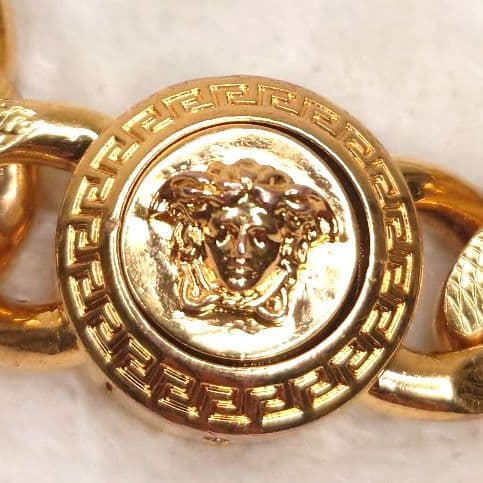 美品】ヴェルサーチ チェーンブレスレット 喜平 M メデューサ ゴールド