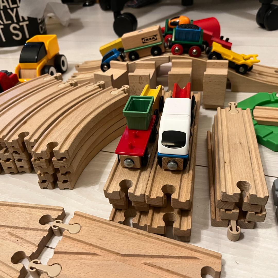 木製鉄道レールセット IKEA brio ジェームス ヒロ - メルカリ