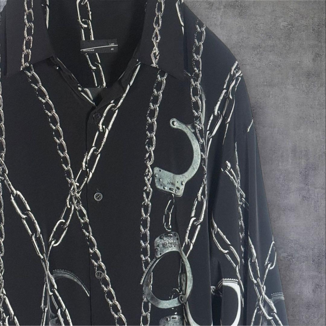 希少サンプル品】LAD MUSICIAN デシン チェーン柄 ビッグシャツ - メルカリ