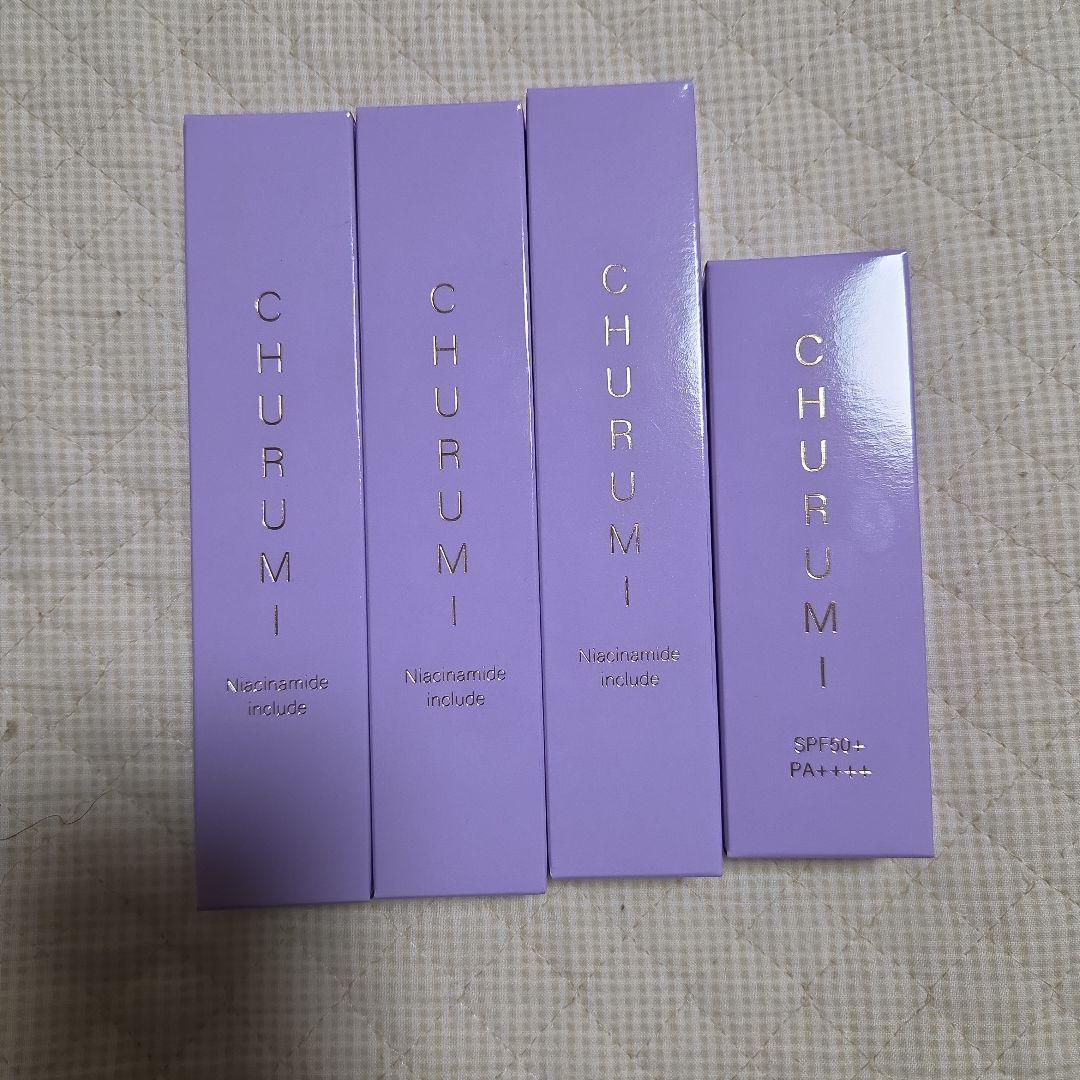 CHURUMI ナイアシンアミド フェイスクリーム＋ファンデーション４本セット