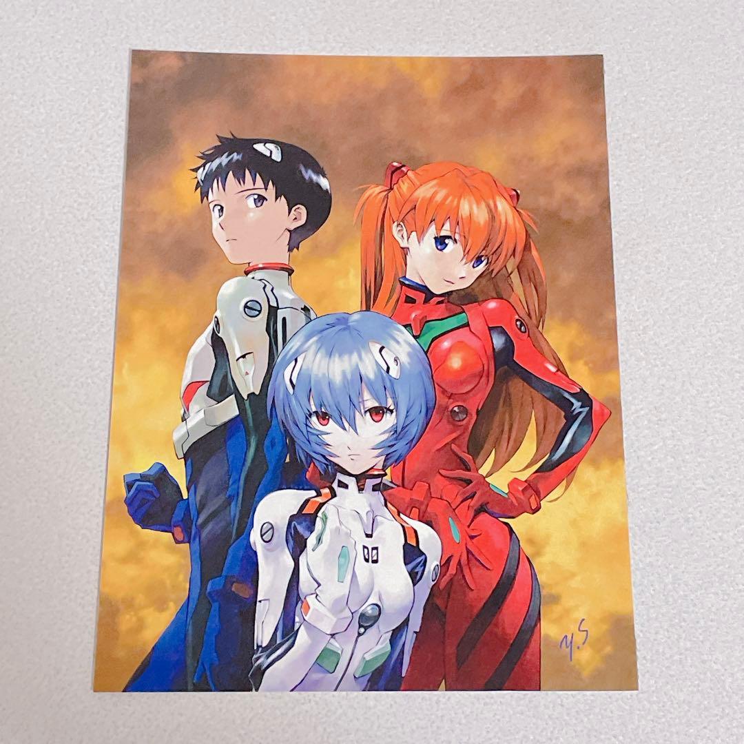 エヴァンゲリオン 貞本義行 描き下ろし ポストカード 綾波レイ アスカ