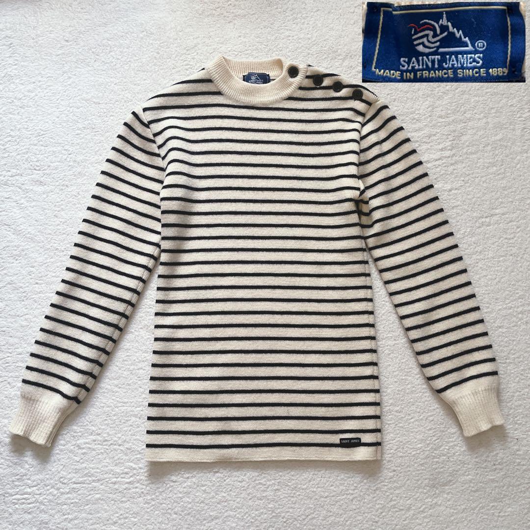 【美品】 80s 90s セントジェームス ボーダー ウール ニット フランス製
