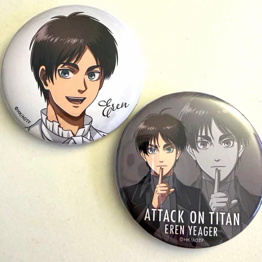 進撃の巨人 エレン Black&White 缶バッジ - メルカリ