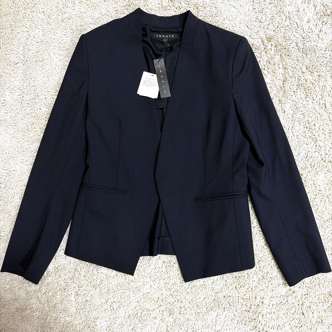 新品未使用✨theory tailor ノーカラー パンツ セットアップ スーツ
