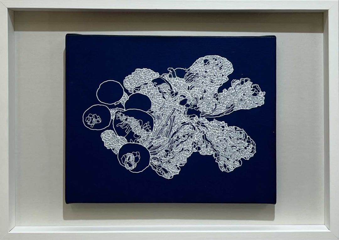 児玉香織　Lines,Blue painting No.201905 アクリル