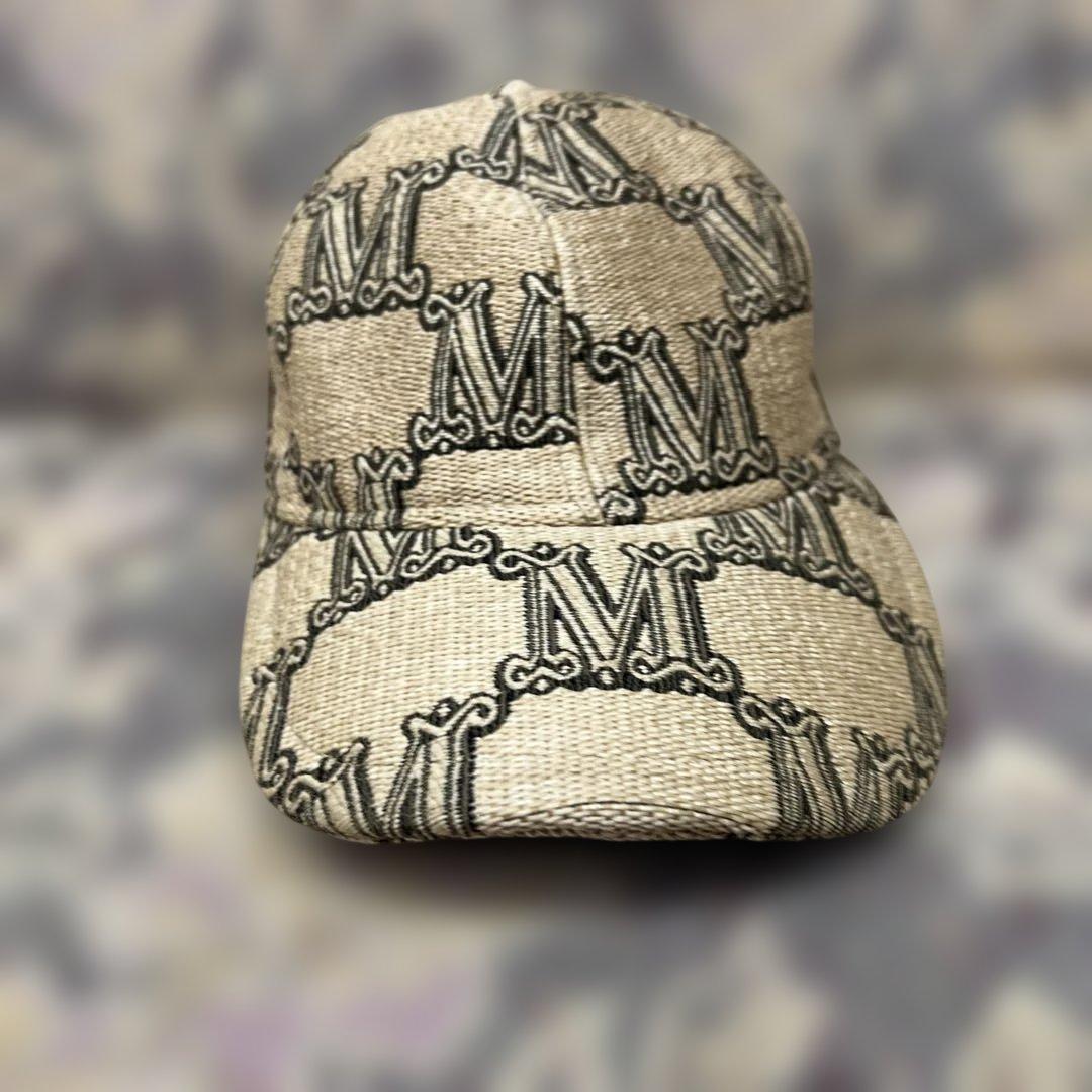Mロゴデニム風キャップ