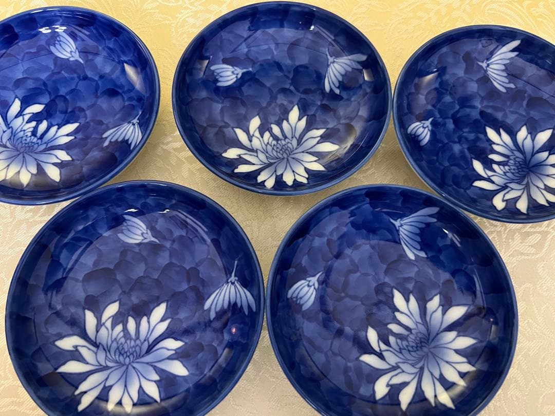 深川製磁 小皿 菊外濃 染付 5枚 - メルカリ