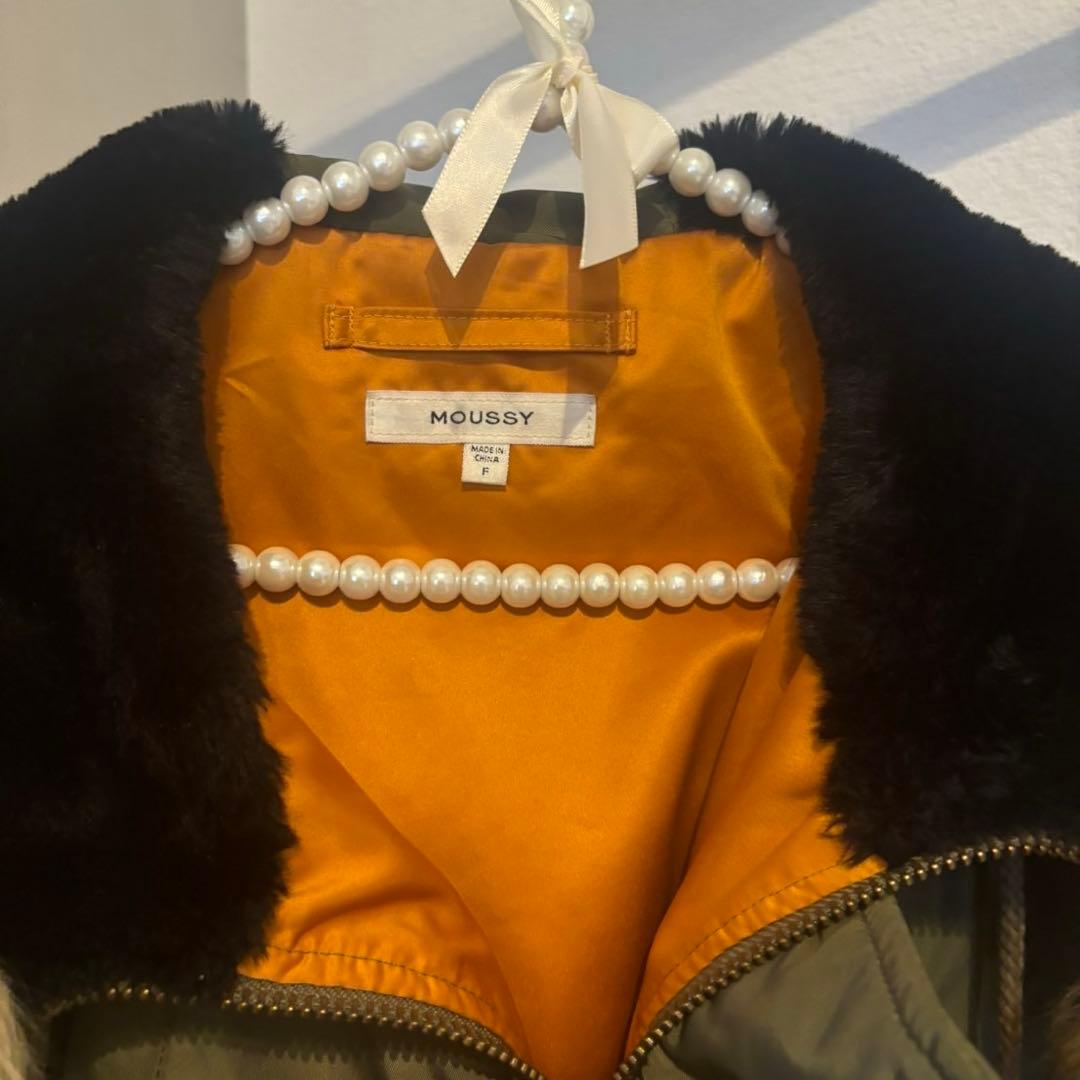 moussy カーキ ファーダウン ファー取り外し可 y2k 平成ギャ