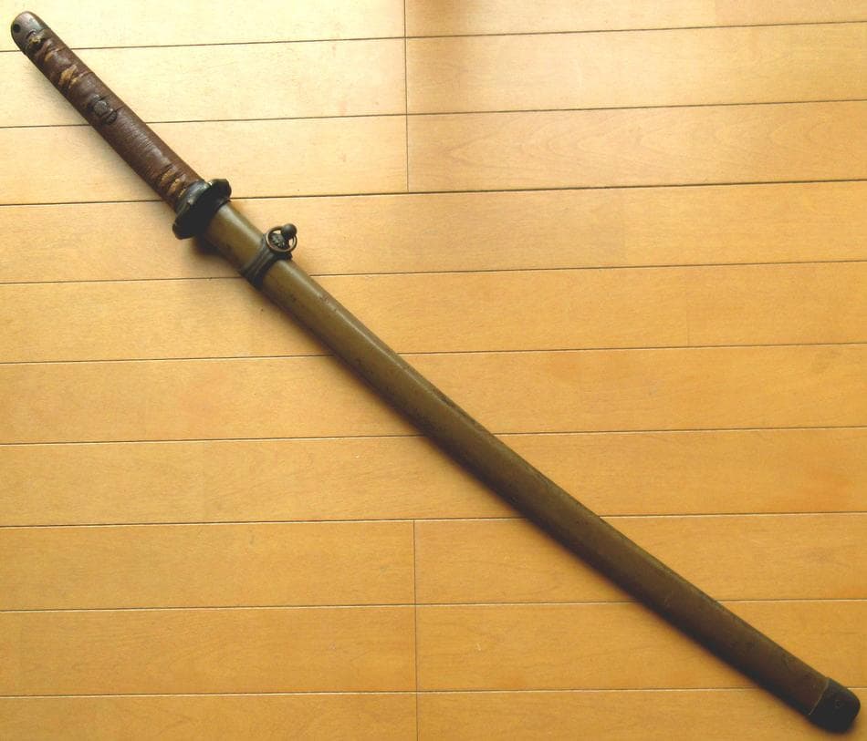 日本軍 陸軍将校用 三式 軍刀 拵え 模造刀付