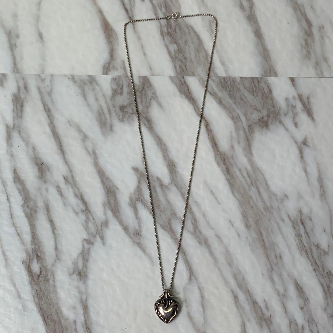 A&G ハートペンダント ネックレス シルバー925刻印 ボールチェーン