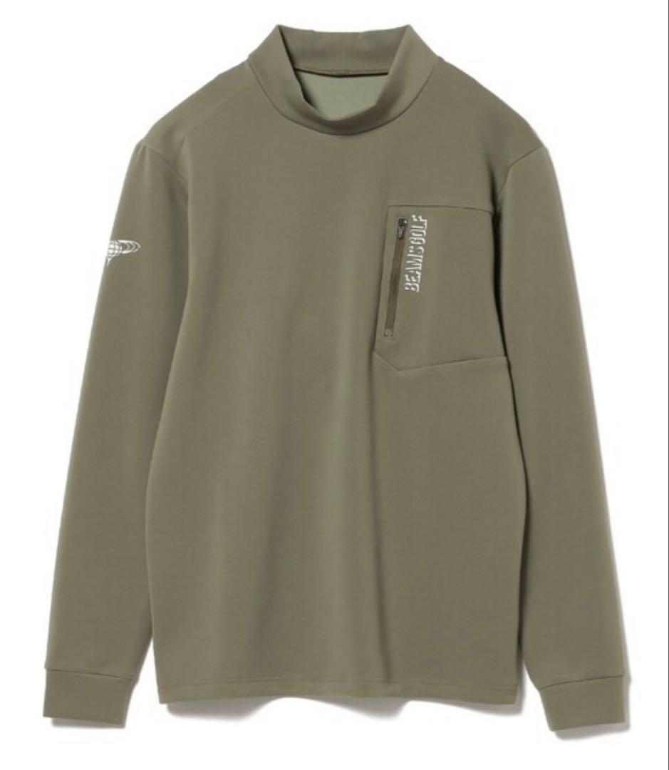 ビームスゴルフ　ポケット付き 鹿の子ダンボール モックネックシャツ