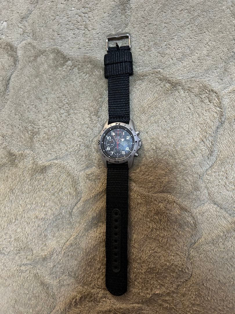 【最終値下】SEIKO クロノグラフ クォーツ 腕時計 NATOストラップ