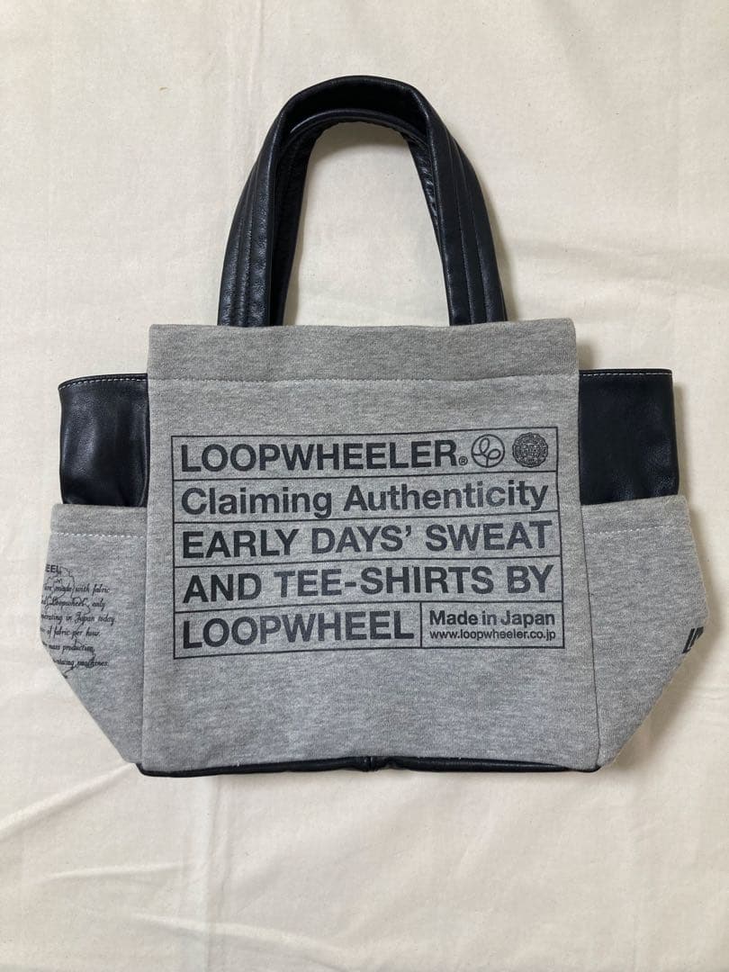 レア　LOOPWHEELER BEAMS トートバッグ グレー/ブラック