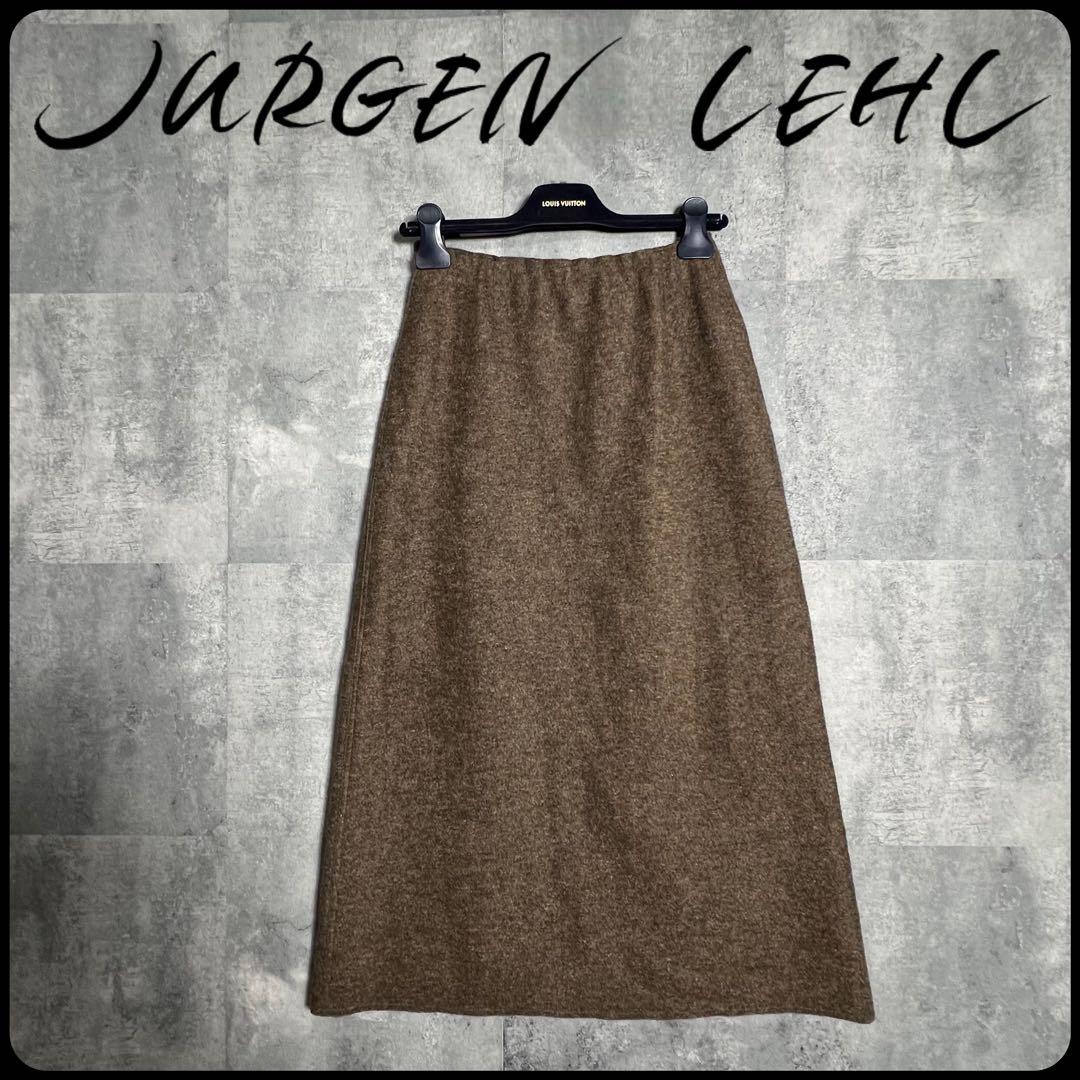 JURGEN LEHLヨーガンレールの上質なメルトンウールスカート　サイズM