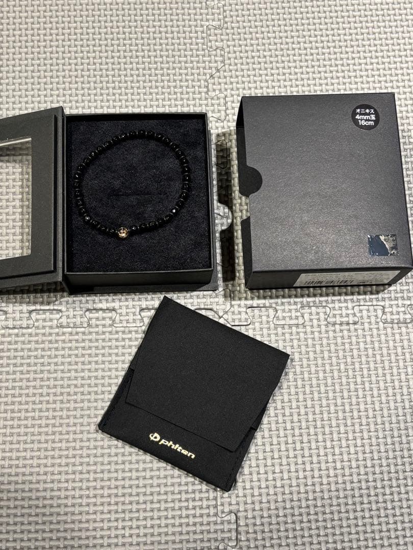 【新品未使用】ファイテン クリスタルブレスレット オニキス16㎝