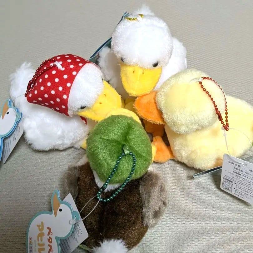 ☆新品未使用☆ あひるぬいぐるみ ペタペタ アヒル隊 ぬいぐるみ 4点