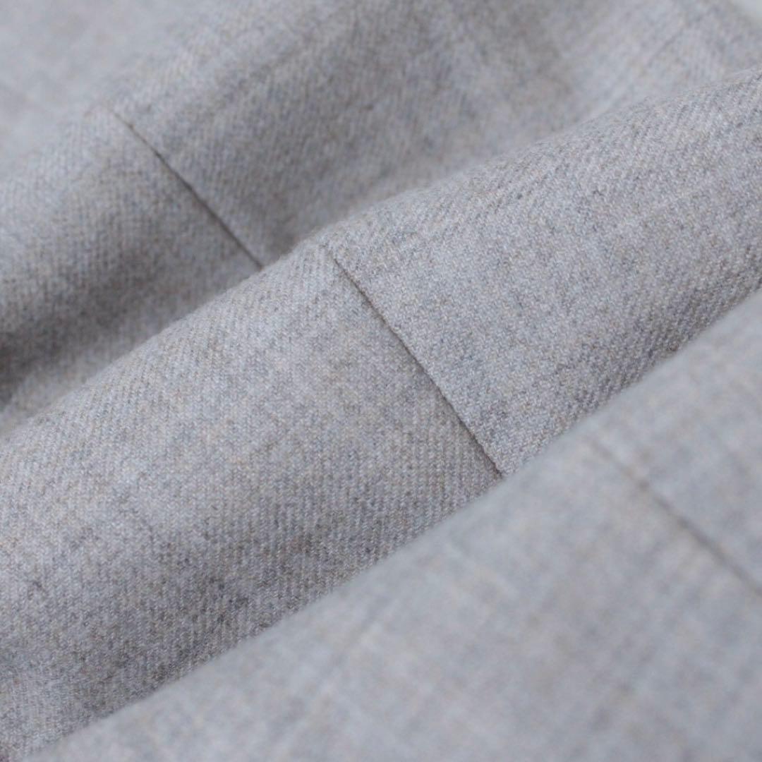 極美品 GLR サキソニー ノーラペル ダブル ジャケット セットアップ 40