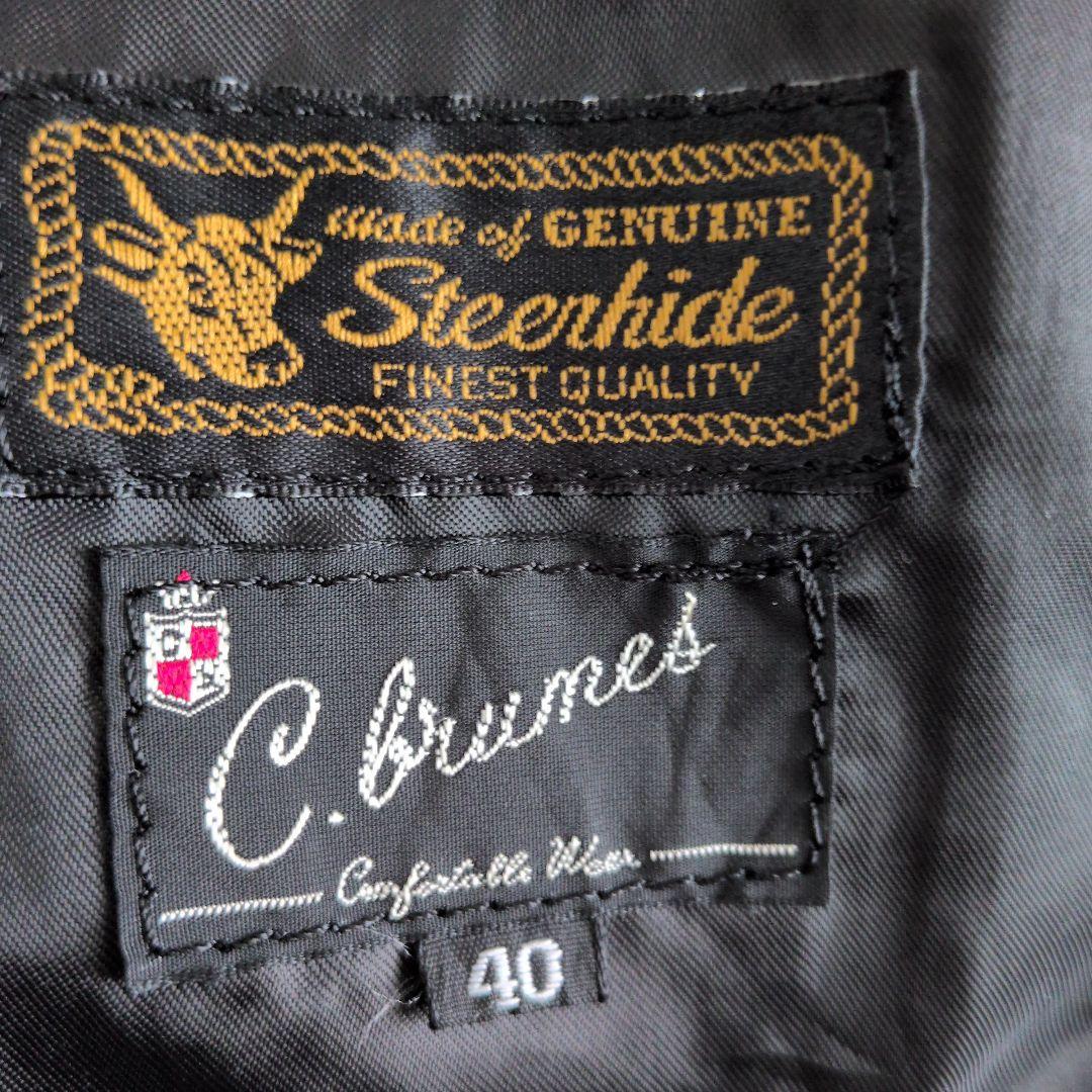 C.brumesシーブリュームス ステアハイドレザーテーラードジャケットL