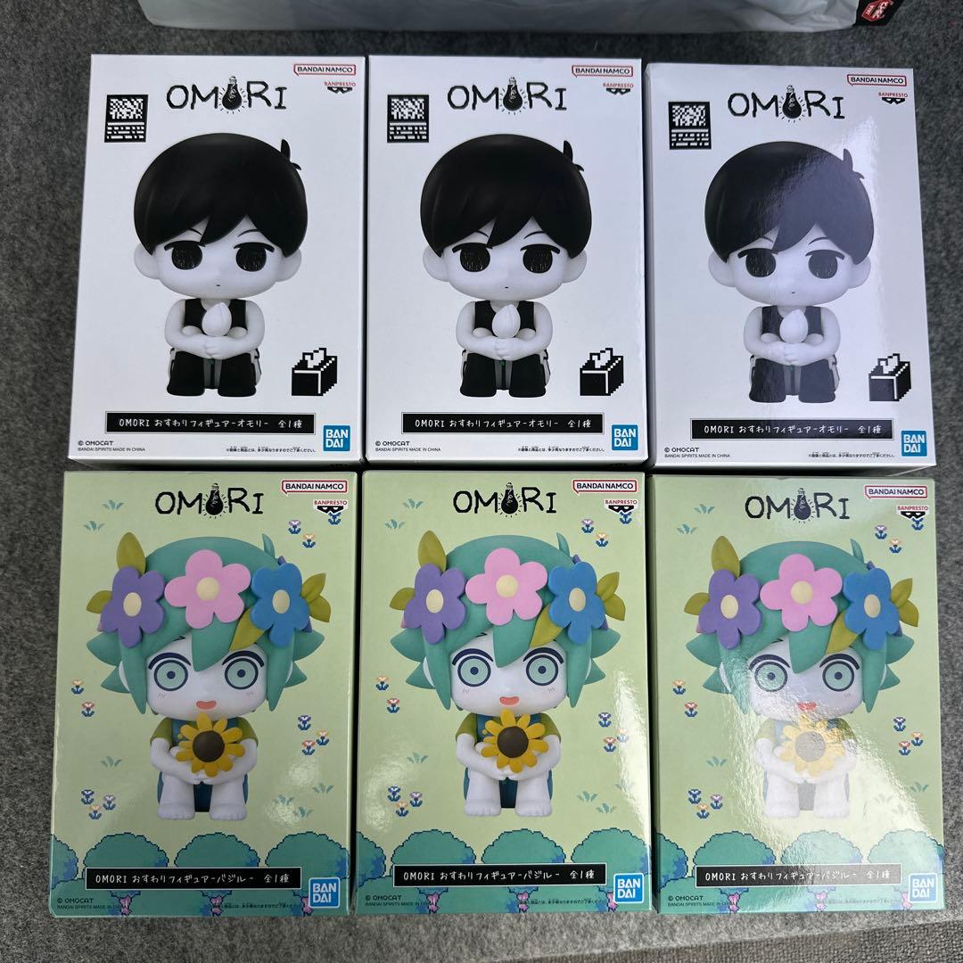 OMORI おすわりフィギュア オモリ バジル 全6体 OMORI おすわりフィギュア オモリ バジル 2種×2セット - メルカリ