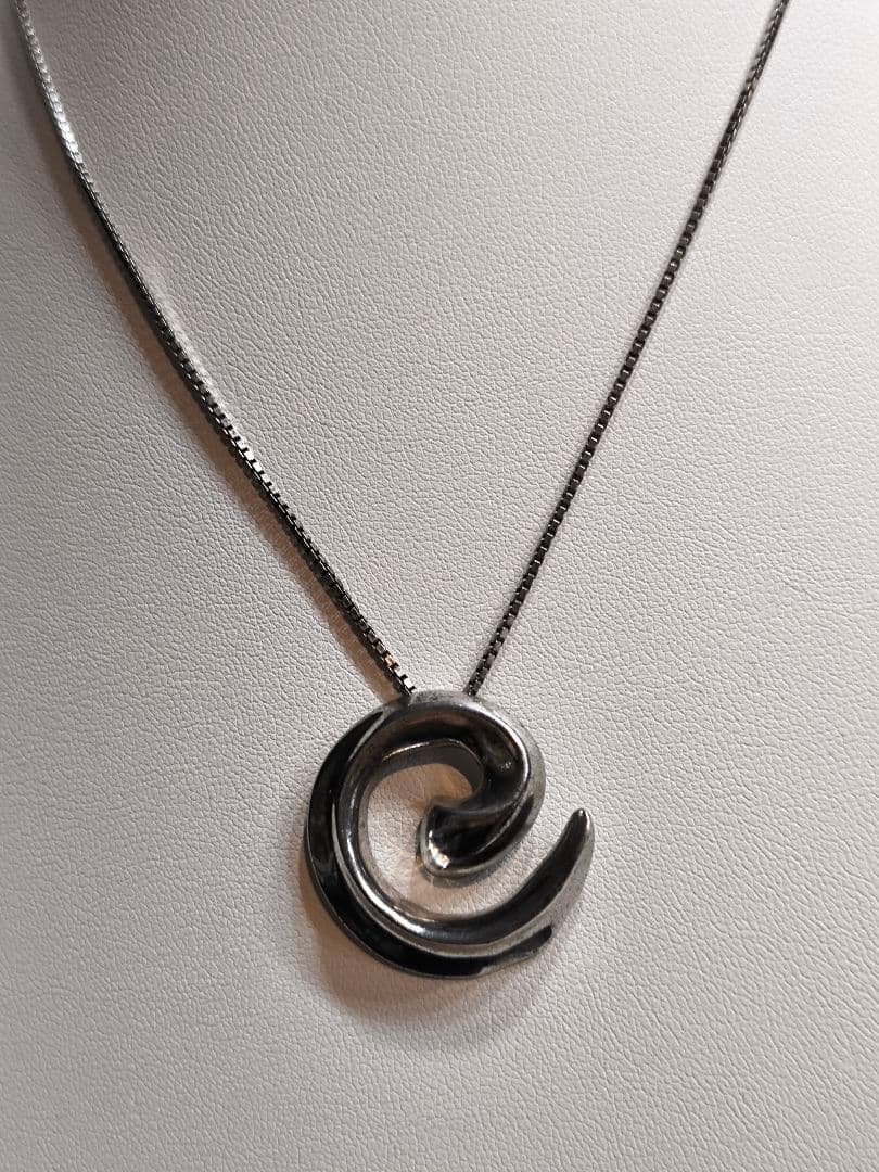 ヴィンテージ イタリア製 925シルバー モダンデザイン ZetaX ネックレス