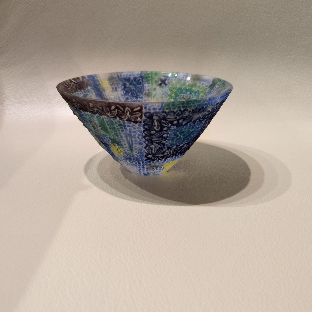 大室桃生 さんのガラス器 大室桃生展 「冬のガラス」 ― パート・ド・ヴェールの器 ― | こめから