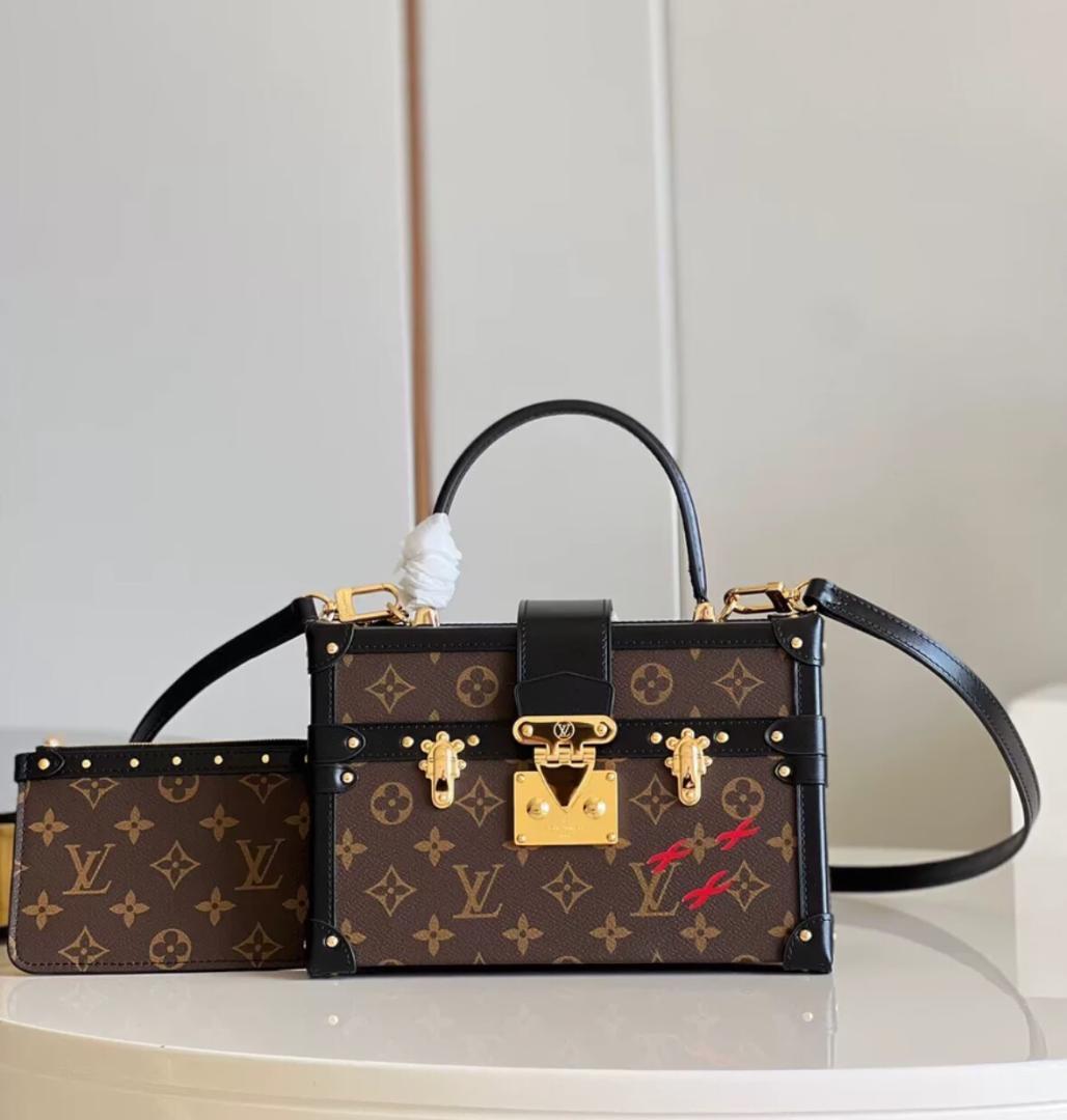 M46309 「美品」モノグラムショルダーバッグ ルイヴィトンキャットグラム パナムセット オレンジ レディース