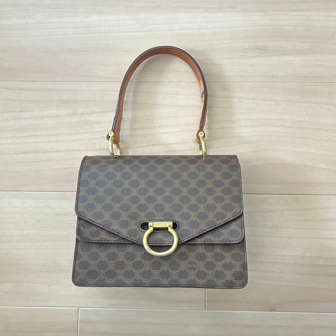 CELINE セリーヌ オールドセリーヌ ダブルフラップ ハンドバッグ